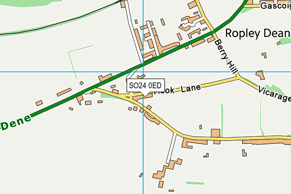 SO24 0ED map - OS VectorMap District (Ordnance Survey)