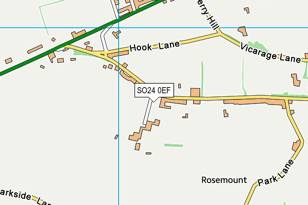 SO24 0EF map - OS VectorMap District (Ordnance Survey)