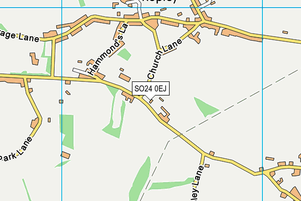 SO24 0EJ map - OS VectorMap District (Ordnance Survey)