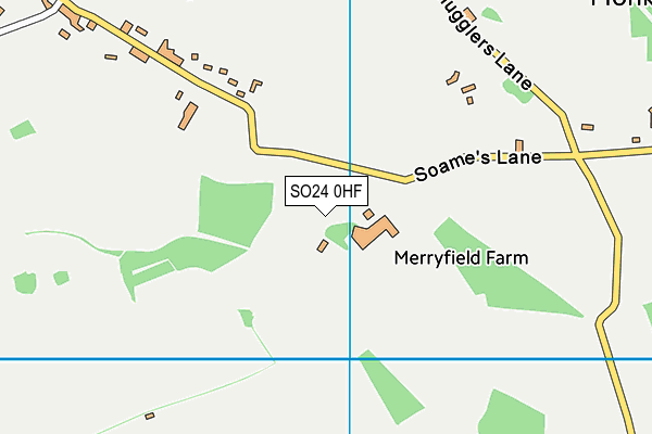 SO24 0HF map - OS VectorMap District (Ordnance Survey)