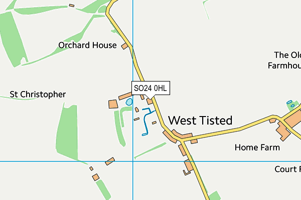 SO24 0HL map - OS VectorMap District (Ordnance Survey)