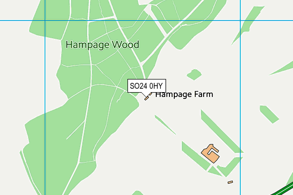 SO24 0HY map - OS VectorMap District (Ordnance Survey)