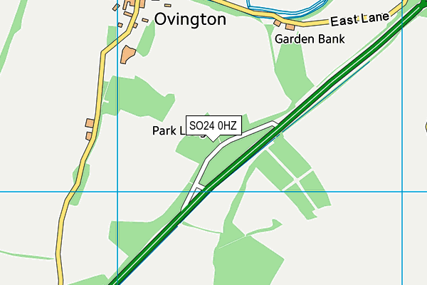 SO24 0HZ map - OS VectorMap District (Ordnance Survey)