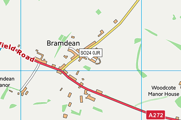 SO24 0JR map - OS VectorMap District (Ordnance Survey)