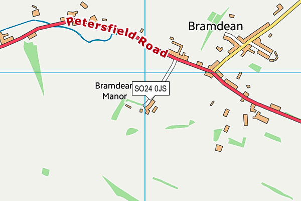 SO24 0JS map - OS VectorMap District (Ordnance Survey)