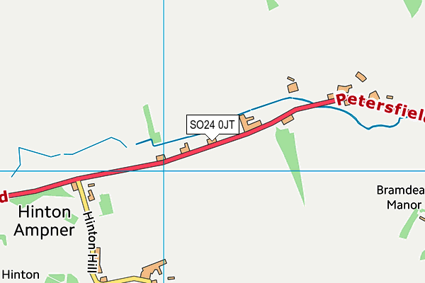 SO24 0JT map - OS VectorMap District (Ordnance Survey)