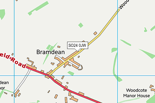 SO24 0JW map - OS VectorMap District (Ordnance Survey)