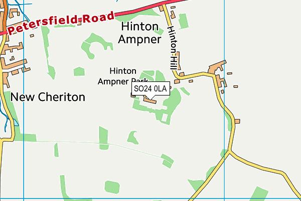 SO24 0LA map - OS VectorMap District (Ordnance Survey)