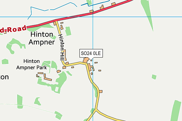 SO24 0LE map - OS VectorMap District (Ordnance Survey)