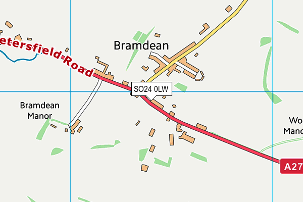 SO24 0LW map - OS VectorMap District (Ordnance Survey)