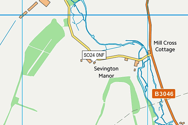 SO24 0NF map - OS VectorMap District (Ordnance Survey)