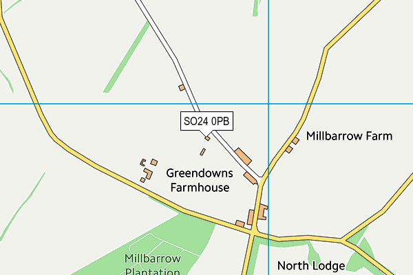 SO24 0PB map - OS VectorMap District (Ordnance Survey)