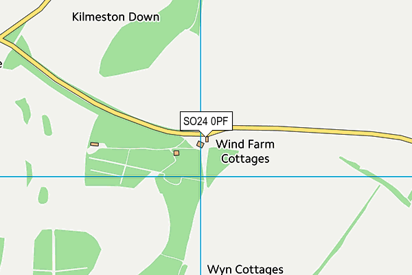 SO24 0PF map - OS VectorMap District (Ordnance Survey)