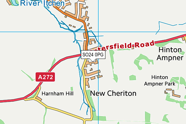 SO24 0PG map - OS VectorMap District (Ordnance Survey)