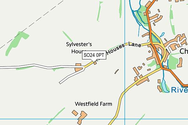 SO24 0PT map - OS VectorMap District (Ordnance Survey)