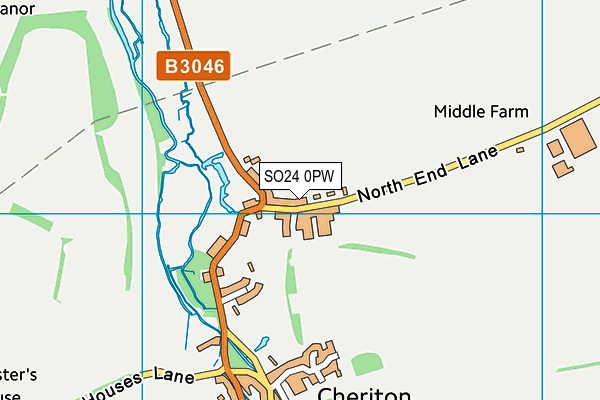 SO24 0PW map - OS VectorMap District (Ordnance Survey)