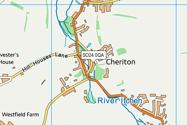 Cheriton Primary School map (SO24 0QA) - OS VectorMap District (Ordnance Survey)