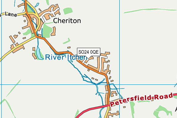 SO24 0QE map - OS VectorMap District (Ordnance Survey)