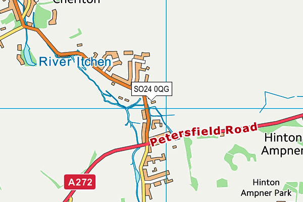 SO24 0QG map - OS VectorMap District (Ordnance Survey)