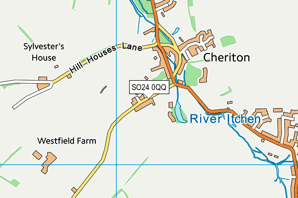 Cheriton Recreation Ground map (SO24 0QQ) - OS VectorMap District (Ordnance Survey)