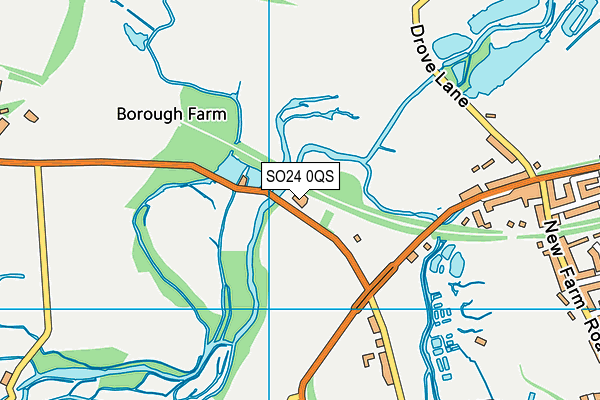 SO24 0QS map - OS VectorMap District (Ordnance Survey)