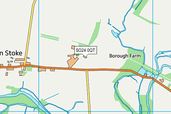 SO24 0QT map - OS VectorMap District (Ordnance Survey)