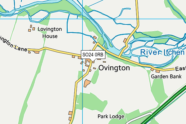 SO24 0RB map - OS VectorMap District (Ordnance Survey)