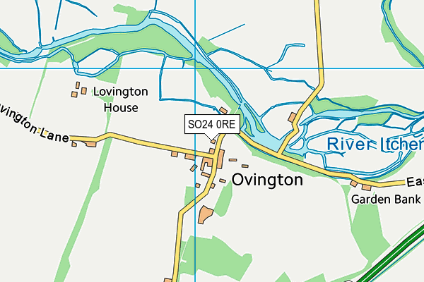 SO24 0RE map - OS VectorMap District (Ordnance Survey)