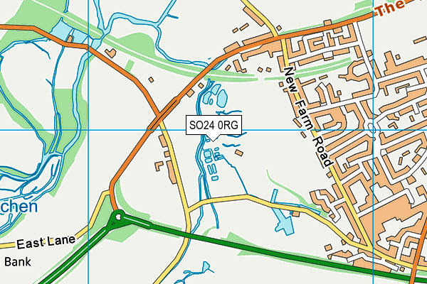 SO24 0RG map - OS VectorMap District (Ordnance Survey)