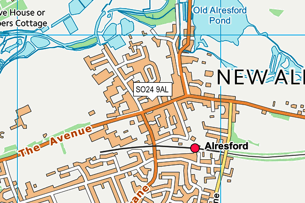 SO24 9AL map - OS VectorMap District (Ordnance Survey)