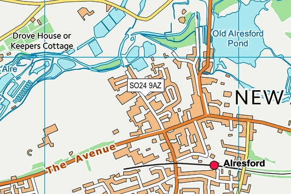 SO24 9AZ map - OS VectorMap District (Ordnance Survey)