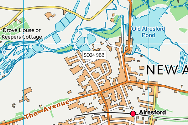 SO24 9BB map - OS VectorMap District (Ordnance Survey)