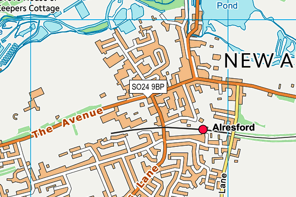 SO24 9BP map - OS VectorMap District (Ordnance Survey)
