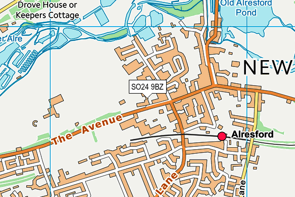 SO24 9BZ map - OS VectorMap District (Ordnance Survey)