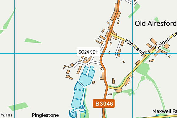 SO24 9DH map - OS VectorMap District (Ordnance Survey)