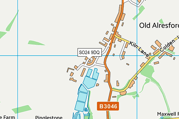 SO24 9DQ map - OS VectorMap District (Ordnance Survey)