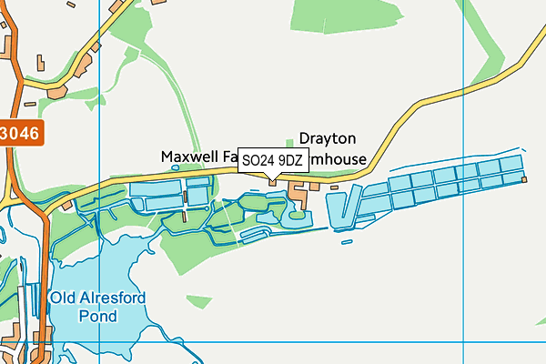 SO24 9DZ map - OS VectorMap District (Ordnance Survey)