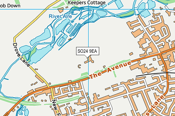 SO24 9EA map - OS VectorMap District (Ordnance Survey)