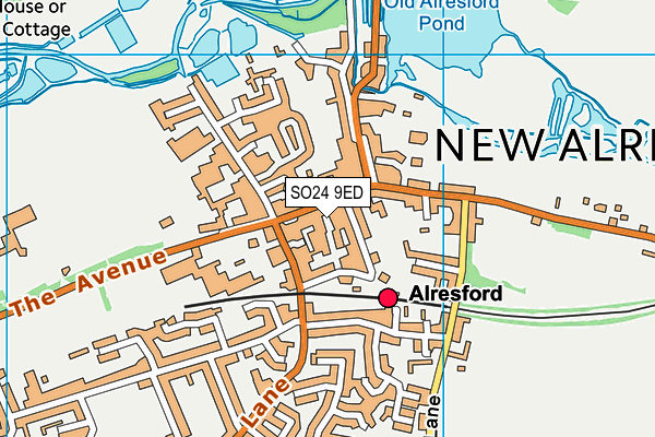 SO24 9ED map - OS VectorMap District (Ordnance Survey)