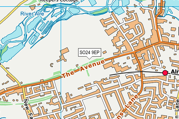 SO24 9EP map - OS VectorMap District (Ordnance Survey)