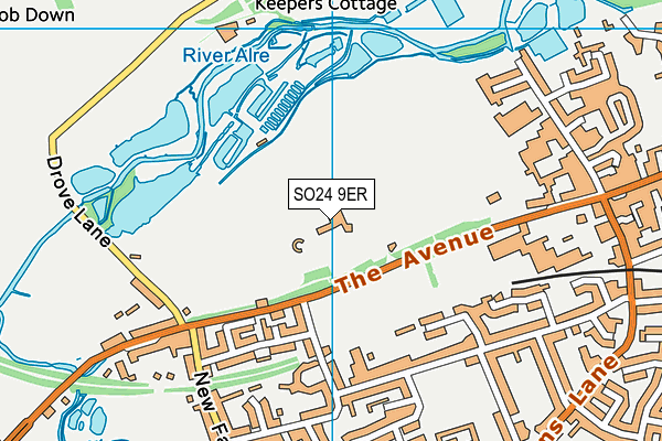 SO24 9ER map - OS VectorMap District (Ordnance Survey)