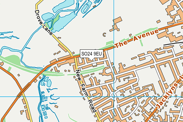 SO24 9EU map - OS VectorMap District (Ordnance Survey)