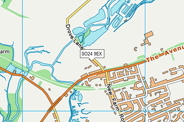 SO24 9EX map - OS VectorMap District (Ordnance Survey)