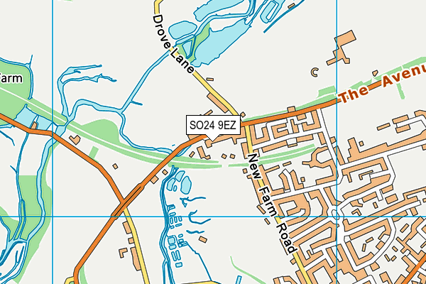 SO24 9EZ map - OS VectorMap District (Ordnance Survey)