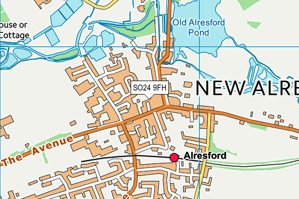 SO24 9FH map - OS VectorMap District (Ordnance Survey)