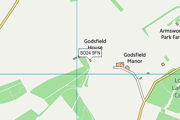 SO24 9FN map - OS VectorMap District (Ordnance Survey)