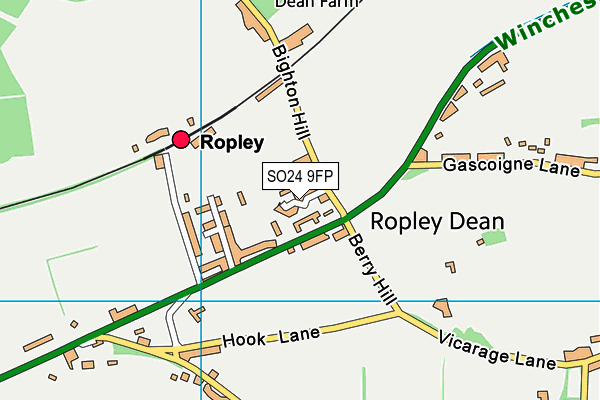 SO24 9FP map - OS VectorMap District (Ordnance Survey)