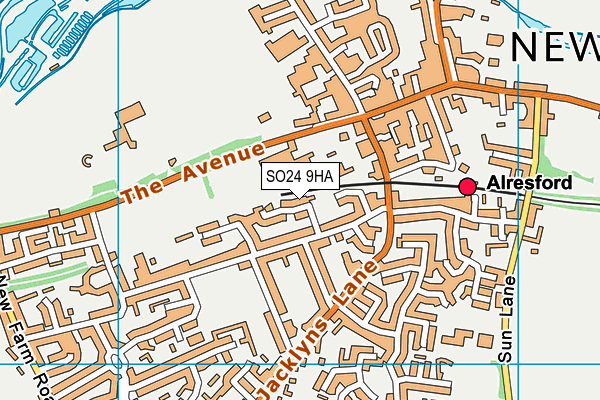 SO24 9HA map - OS VectorMap District (Ordnance Survey)