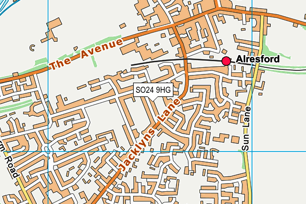 SO24 9HG map - OS VectorMap District (Ordnance Survey)