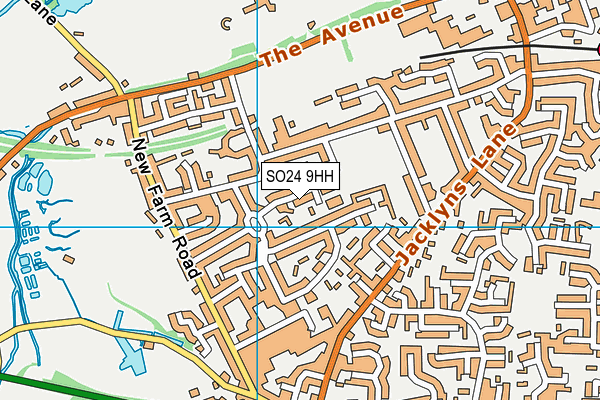 SO24 9HH map - OS VectorMap District (Ordnance Survey)